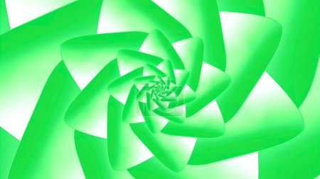 Endless spinning futuristic spiral. Design. Spinning triangular shapes