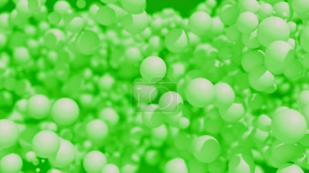 Animation boules flottantes colorées. Design. Petites sphères douces 3D se déplaçant aléatoirement sur tout l'écran