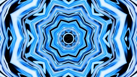 Resumen dinámico túnel geométrico, fondo de elemento fractal. Diseño. Caleidoscopio colorido en forma de estrella