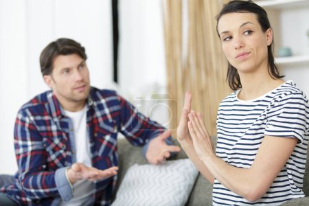 woman ignoring her partner after an argument