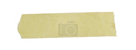 Foto de Un pedazo de papel de propósito general cinta amarilla aislado en blanco - Imagen libre de derechos