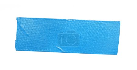 Foto de Un pedazo de cinta azul vinilo de propósito general aislado en blanco - Imagen libre de derechos