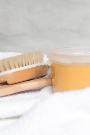 Trockene Haut Holzbürste für Anti-Cellulite-Massage und Lymphdrainage