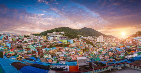 Photo for Gamcheon Culture Village at Sunset in Busan, South Korea. - Royalty Free Image