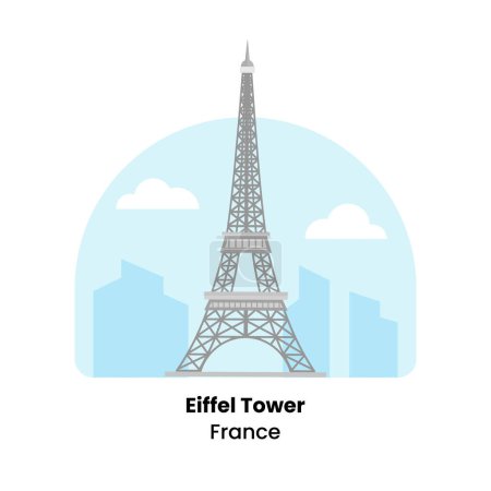 Eiffel Tower - France, A wrought iron lattice tower, a symbol of Paris and France.