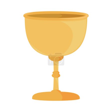 gold chalice icon flat isolated