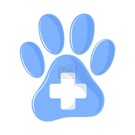 Illustration for Paw pet care icon isolated - Royalty Free Image