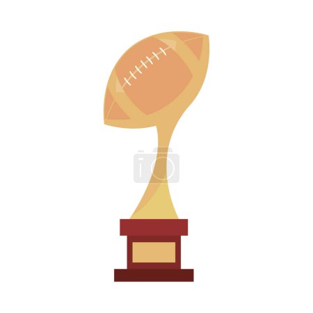 Ilustración de Icono del trofeo de fútbol americano aislado - Imagen libre de derechos