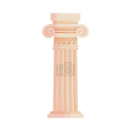 Illustration for Antique column greek culture icon isolated - Royalty Free Image