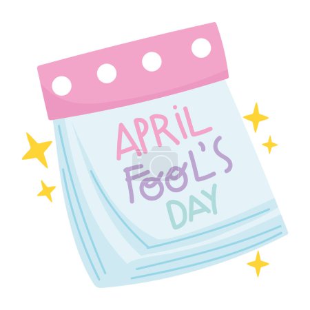 calendar fools day icon isolated design