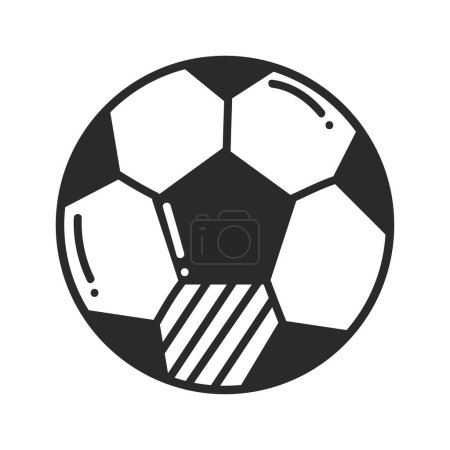 soccer ball sports doodle isolated icon