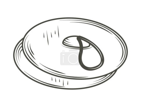 Illustration for Cymbals musical instrument icon isolated - Royalty Free Image