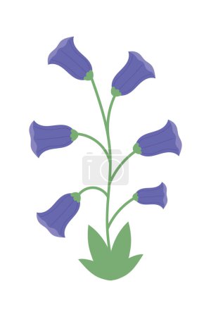 Téléchargez les illustrations : Nature Illustration vectorielle de fleurs icône isolée - en licence libre de droit