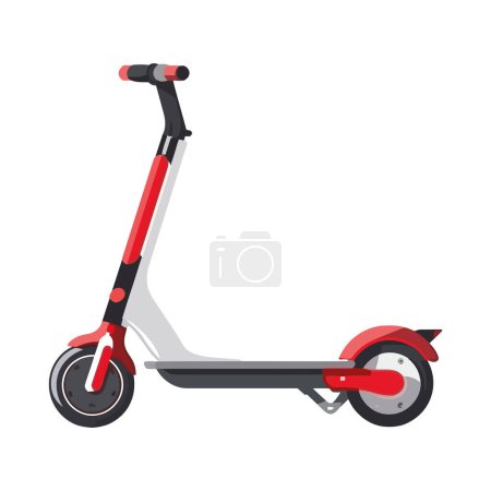 Illustration for Speedy transportation kick scooter icon isolated - Royalty Free Image