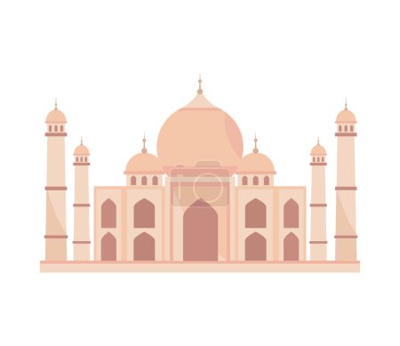 Ilustración de Taj mahal espiritualidad icono hito aislado - Imagen libre de derechos