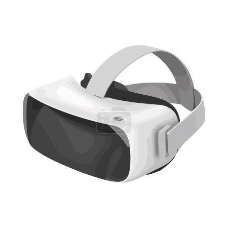 Futuristic virtual reality headset icon isolated