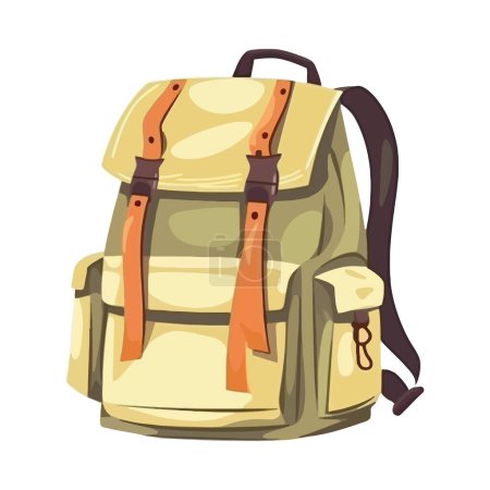 Illustration pour Icône d'équipement sac à dos conception isolée - image libre de droit