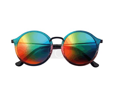 Sunglasses a fashionable summer accessory icon isolated