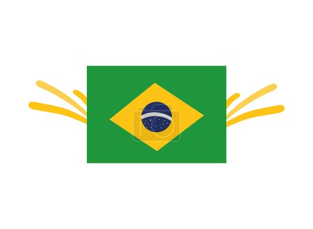 Illustration for Brazil day celebration flag vector isolated - Royalty Free Image