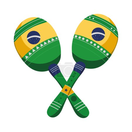 Illustration for Brazilian party maracas vector isolated - Royalty Free Image