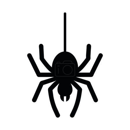 Téléchargez les illustrations : Halloween spider animal hanging icon - en licence libre de droit