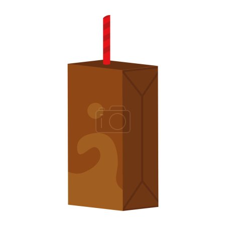 Ilustración de Tetra pack caja de chocolate vector aislado - Imagen libre de derechos