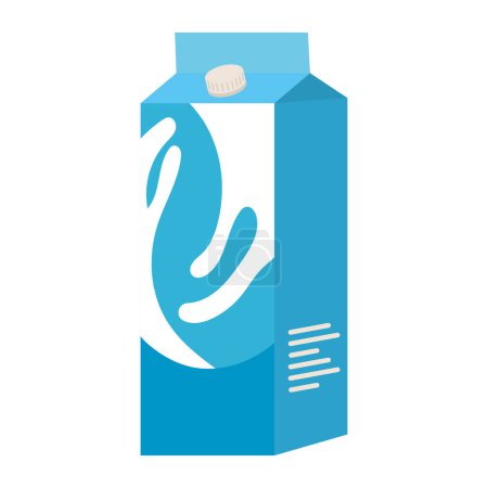 Ilustración de Tetra pack caja de ilustración de la leche vector aislado - Imagen libre de derechos