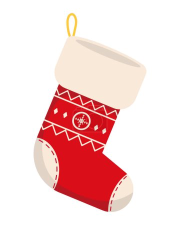 christmas sock illustration vector isolated