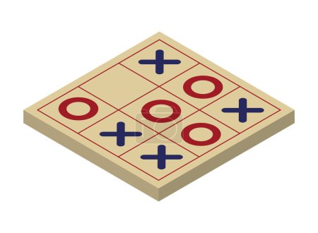 Illustration for Game board tic tac toe vector isolated - Royalty Free Image