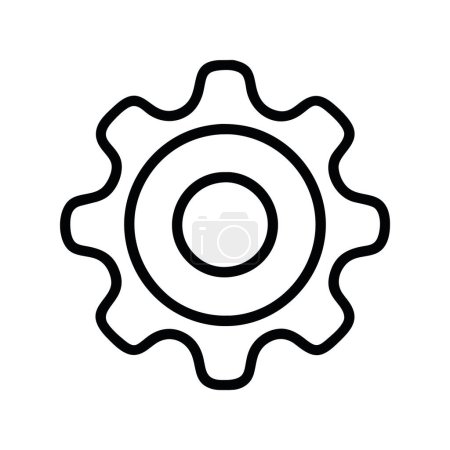 Ilustración de Rueda dentada icono vector aislado - Imagen libre de derechos