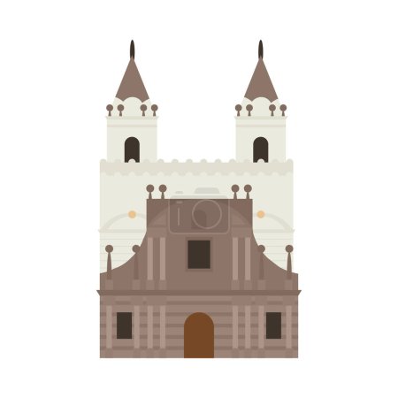 Ilustración de San francisco iglesia vector aislado - Imagen libre de derechos