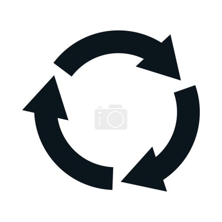Téléchargez les illustrations : Recycler symbole illustration vecteur isolé - en licence libre de droit