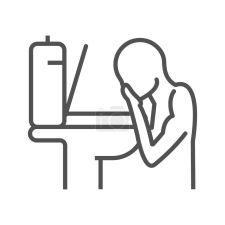 Illustration for Anorexia icon of vomit in the toilet vector isolated - Royalty Free Image