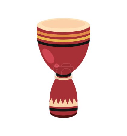 Ilustración de Bata tambor diseño cultural vector aislado - Imagen libre de derechos