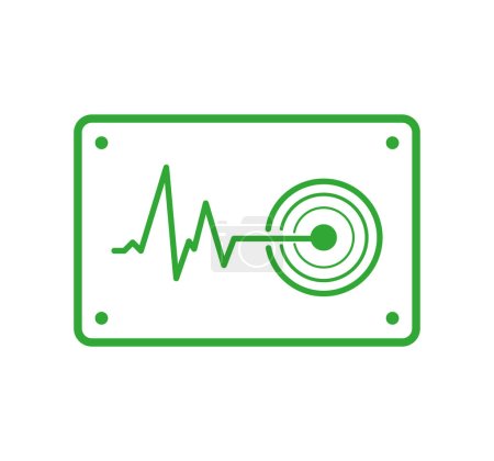 Illustration for Earthquake icon signal of earthquake prone vector isolated - Royalty Free Image