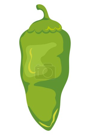 Illustration for Green chilli pepper vector isolated - Royalty Free Image