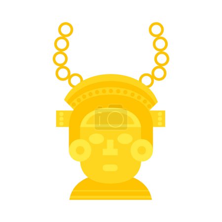 Illustration for Peru inca gold vector isolated - Royalty Free Image