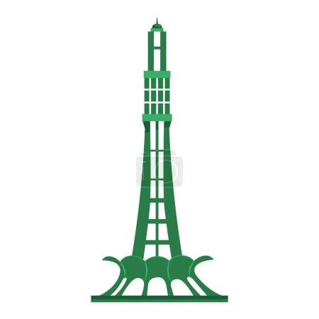 pakistan day minar landmark isolated