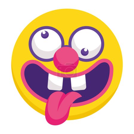 Illustration for Fools day emoji isolated illustration - Royalty Free Image