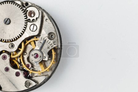 Photo for Clockwork close up. The clock mechanism close-up. Old Clock Watch Mechanism - Royalty Free Image