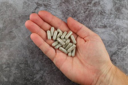 Iron mineral in dietary supplement capsules
