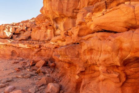 Vue du canyon Red Salam dans le désert du Sinaï, Égypte.