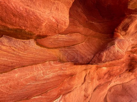 Colored canyon with red rocks in Egypt.