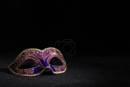 Photo for Masquerade or Carnival mask on black background. - Royalty Free Image