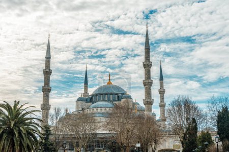 Photo for View of Blue Mosque or Sultanahmet Mosque in Istanbul, Turkey. - Royalty Free Image