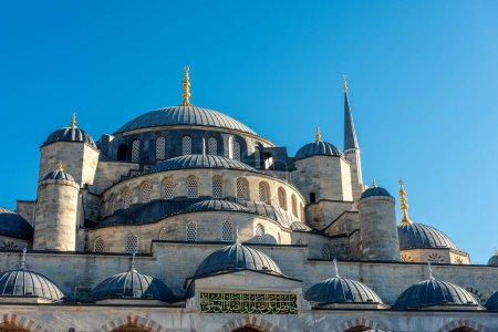 Photo for Close-up view of Blue Mosque or Sultanahmet Mosque in Istanbul, Turkey. - Royalty Free Image