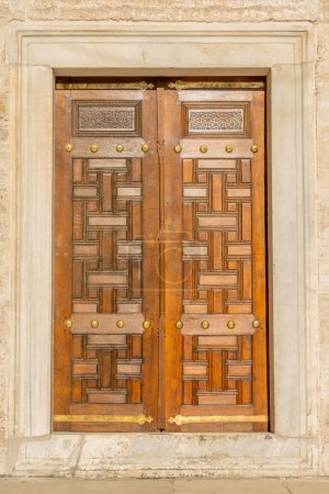 Photo for The ancient door in the courtyard of the Blue Mosque in Istanbul, Turkey. - Royalty Free Image