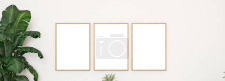 Photo for Poster frame mockup in boho style - Royalty Free Image