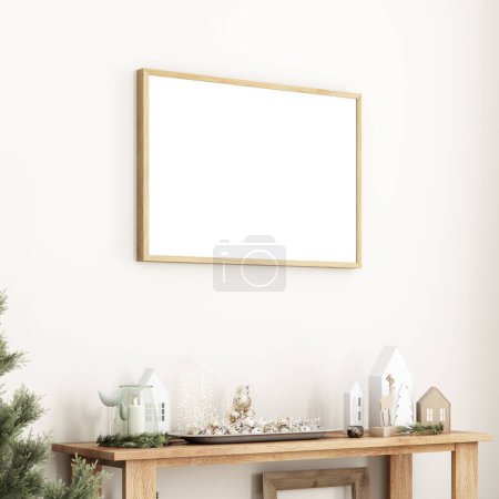 Photo for Mock up frame horizontal A4 Christmas - Royalty Free Image