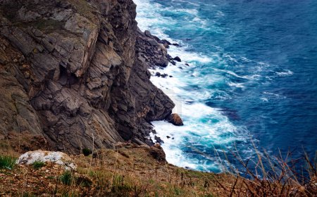 Photo for View on sea wavws from the mountain peak - Royalty Free Image
